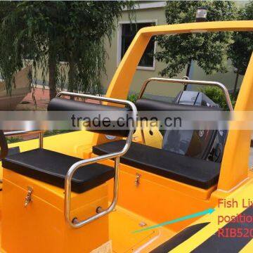 China Manufacturer New 17' RIB Rigid Hypalon Inflatable Sport Fishing Boats for Sale photo-3