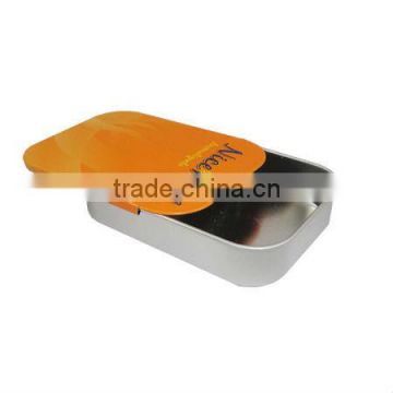 custom design round food grade slide tin case