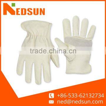 Double palm leather abrasion resistance driver gloves