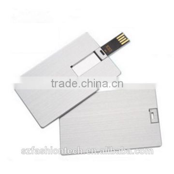 2017 Bulk New Design High Quality Ultra Slim metal Credit Card / business card flip card usb2.0 flash drive