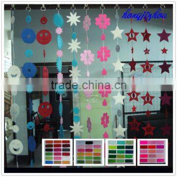 15020306 Star Shaped Felt Garland ,felt Curtain ,felt Decoration photo-3
