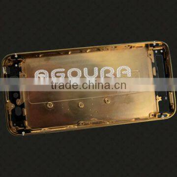 Luxury Matte Gold Mobile Phone Black Housing, Metal Housing Encrusted With Diamond for IPhone 5 5S photo-3