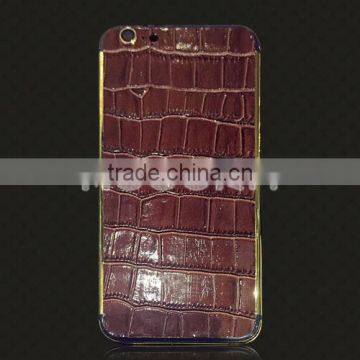 2016 For IPhone 6S/6s Plus Genuine Leather Gold Housing,Leather Gold Housing for IPhone,leather Housing photo-4