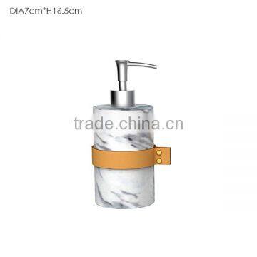 2016 the Mostly Popular Handmake Marble Simple Style Bathroom Accessories Set With Leather Handle photo-4