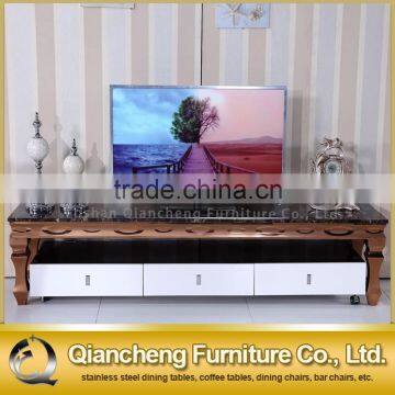 Modern Hot Sale Marble Top Stainless Steel Frame Dining Table Set With 6 Seater photo-5