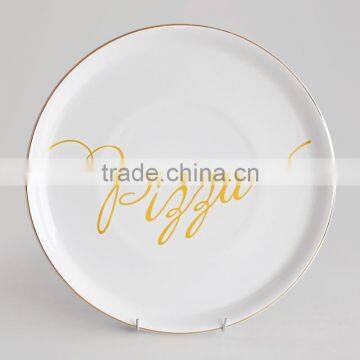 8inch Round Shape High Quality Ceramic Decorative Custom Pizza Plate