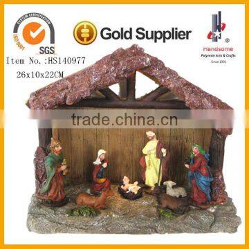 10" Christmas Nativity Set House Ornaments for 2015 photo-1