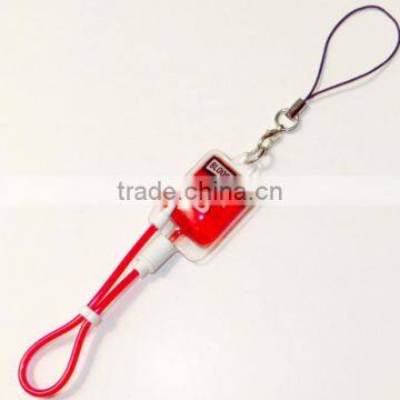 PVC blood bag design pendant for mobile/plastic blood group fashion mobile chain