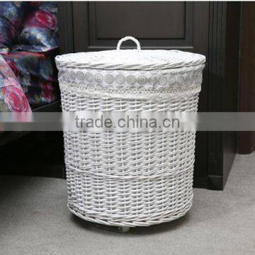 Cheap Round Willow Woven Laundry Hamper photo-2