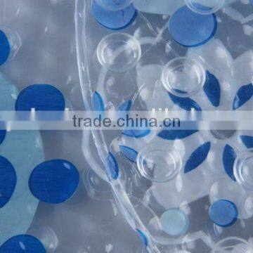 Oval Transparent Pvc Printed Anti Slip Bath Mat photo-4