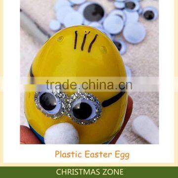 2015 Hot Holiday Crafts Plastic Yellow Easter Egg Forchildren's Gift From Dongguan Icti Manufacturer photo-3