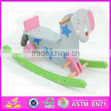 2015 Cheap on sale kid rocking horse toy,Elephant design wooden rocking horse toy,Children Cartoon wooden rocking horse WJY-8011