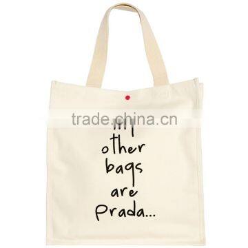 Eco-friendly Standard Size Plain Cotton Tote Bags photo-5