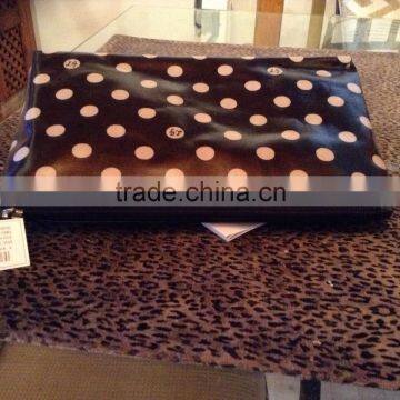 Hot Sale Toilet Bag Make up Purse Black Dots Cotton Laminate photo-3