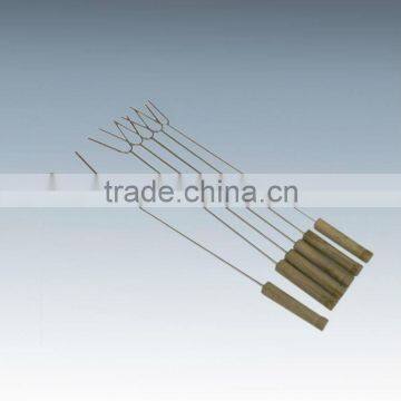 538-58 Zincum Plating BBQ Fork With Wodden Handle