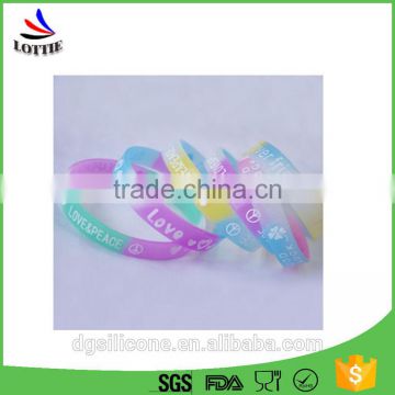 China manufacturer BPA Free silicone wristband, Cheap silicone wrist bands