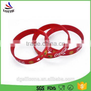 Custom Embossed Paint Silicone Bracelets Cheap Silicone Wristbands photo-5