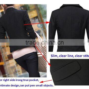 NEW Women Slim One Button Long Sleeve Black Women Blazers 2014 photo-4