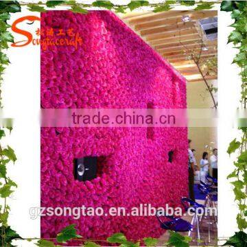 Silk Wedding Artificial Flowers Wall Backdrop WithRose&Hydrangea for Wedding Decoration photo-5