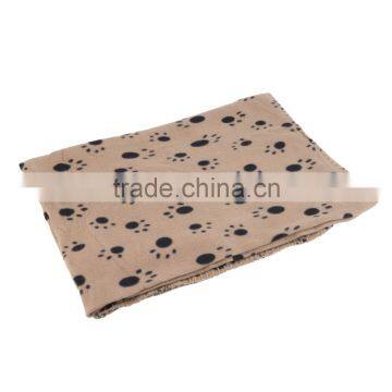 Cute Pet Puppy Dog Cat Blanket Paw Prints Soft Warm Fleece Mat Bed Cover (Color: Gray(S,M), Light Brown(L) ) photo-6