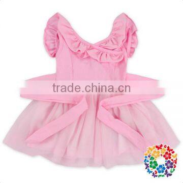 Fancy Girls Party Dresses Baby Girl Party Backless Dress Design Summer Girl Sleeveless Tulle Dress With Waistband photo-2