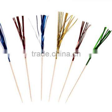 New Decorative Dessert Fruit Label Disposable Picks Art Toothpicks Wooden Wedding Fireworks Toothpick Party Supplies photo-4