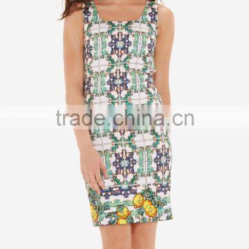 women's textured woven in graphic print sheath dress