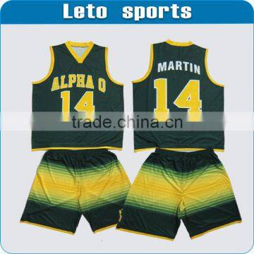 Top quality polyester mesh jerseys basketball velour tracksuits