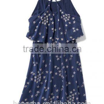 Cute Ruffle Top Spagetti Strap Child Girls Dress HSD8131 photo-2