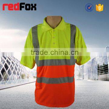 Two-colored Reflective Safety T-shirt for Worker Polo T-shirts 2014 High Visibility Esd T-shirt for Adult photo-6