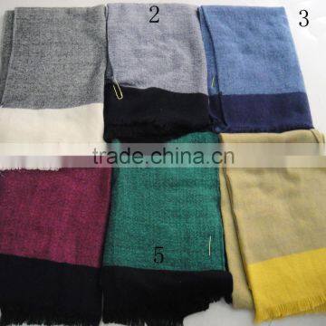 Fashion Plain Winter Knit Acrylic Warm Pashmina Shawl photo-5