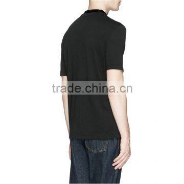 Slim Men Black Custom 100%cotton Man Polo T-shirt