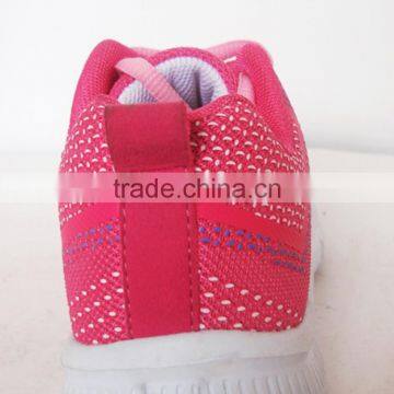 Cotton Fabric Lining Material White Outsole Pink Running Shoes Women photo-5