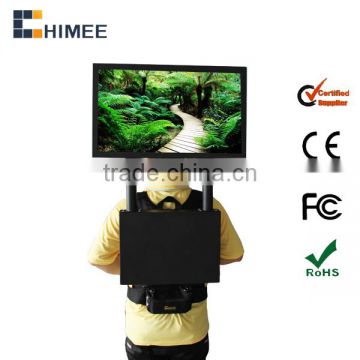 21.5" backpack moving LCD display billboard