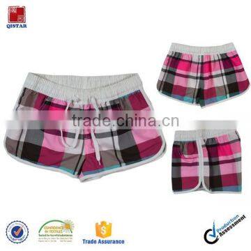 wholesale best price plaid design women board shorts