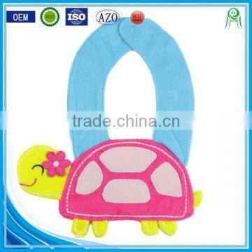 Wholesale alibaba applique cotton custom soft animal wholesale dental baby bibs necklace