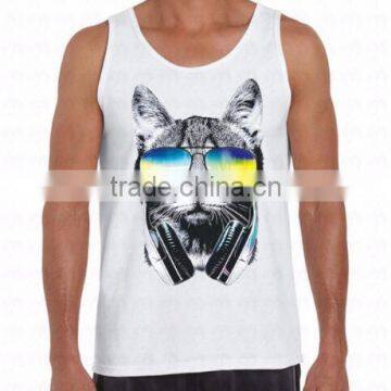 custom men and women cotton printing tank top