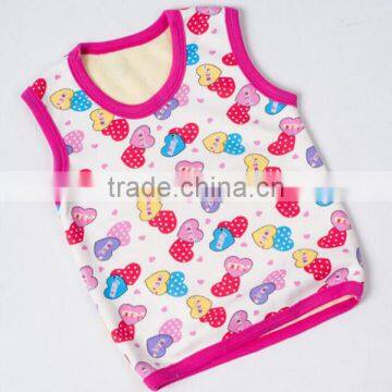 China Factory Custom Thick Kids Thermal Cotton Warm Tank Top