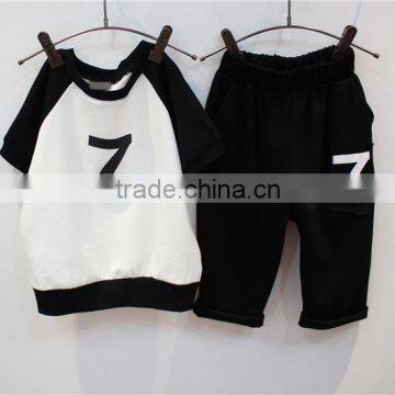 Custom Cheap Casual 2 Pcs Kids Baby Clothing Set Children Summer Clothes Set