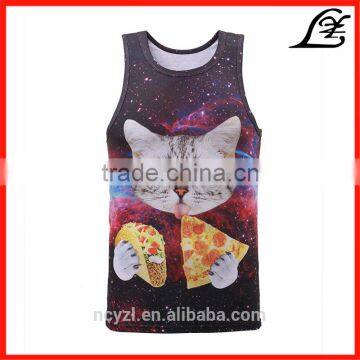 3D printing Singlet Wholesale Gym Wear Custom Brand Mens Tank Top