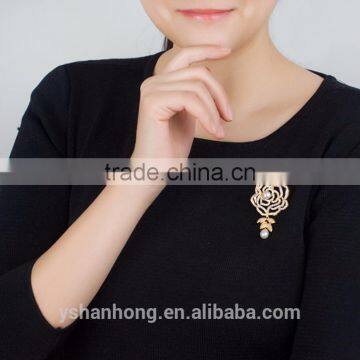 Wholesale Natural Pearls 925 Silver Jewelry Women Micro Pave CZ Shiny One Stone Flower Necklace photo-2