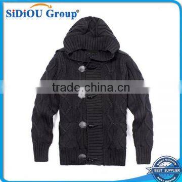 Man Black Hoody Sweater Jacket Wholesale