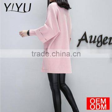 2017 New Autumn Long Women Sweater Loose Large Size Stitching Fake Two Pieces Of Sweater Pullover Sweater Dress photo-2