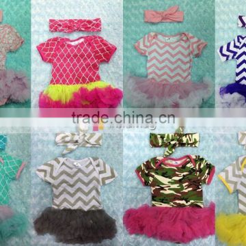 2015 new baby cotton rompers with tutu dress tutu rompers long sleeve girls jumpsuits with matched headband set