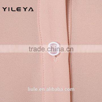 Cute Lace Designed Pink 2015 New Design Chiffon Lady Blouse/woman Blouse photo-4