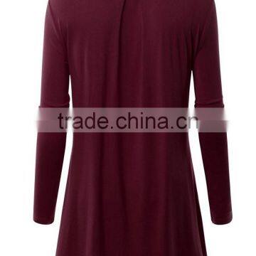 Women's Long Sleeve Plain Blank Solid Color Modal t Shirts Manufacturer in China photo-6