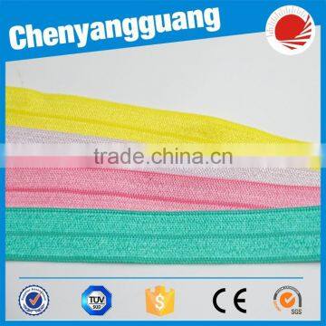 China Factory Wholesale Beautiful Solid Color Velvet Fold Over Elastic photo-6
