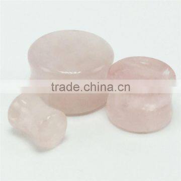 Bulk Rose Quartz High Polished Organic Stone Ear Expander Stone Ear Stretcher