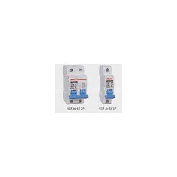 High Voltage Automatic blue Micro circuit breaker , Single Pole electric DIN rail MCB for house