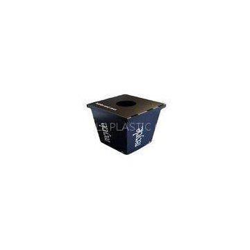 Black Corrugated Plastic Bins Collapsible For Recycle , Light Weight